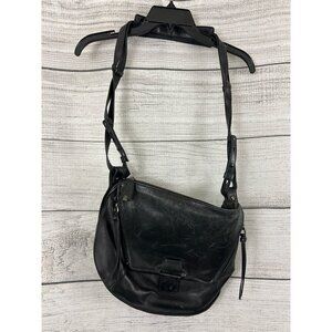 Kooba Black Leather Shoulder Bag With Adjustable Strap & Magnetic Closure